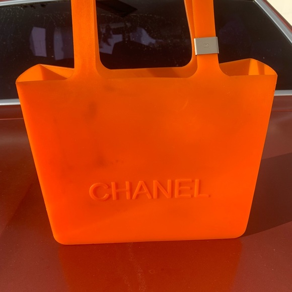 SOLD RARE Vintage CHANEL Jelly Rubber PVC Tote - Picture 1 of 7